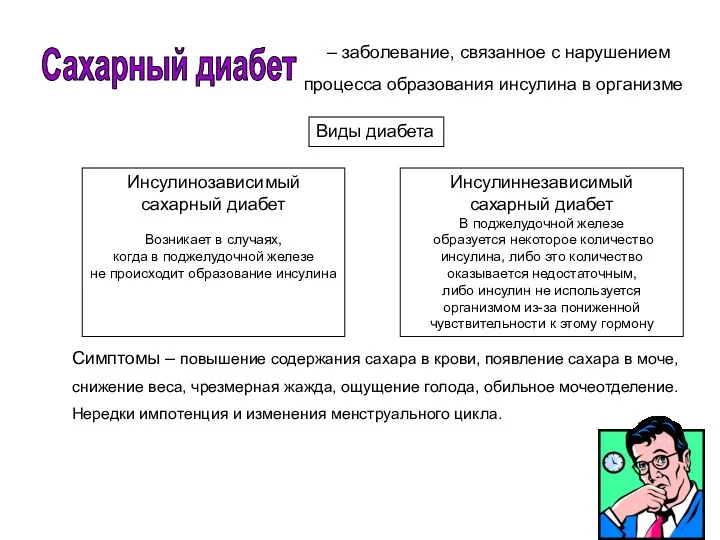 – заболевание, связанное с нарушением процесса образования инсулина в организме