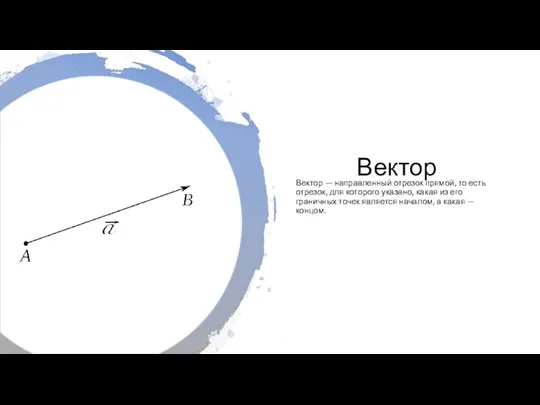 Вектор. Связь координат вектора и точки