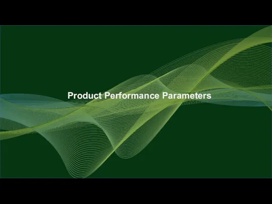 Product Performance Parameters