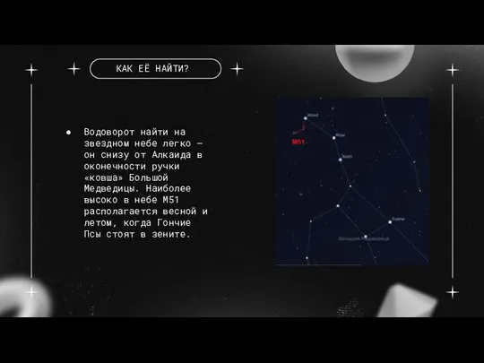 Водоворот найти на звездном небе легко – он снизу от