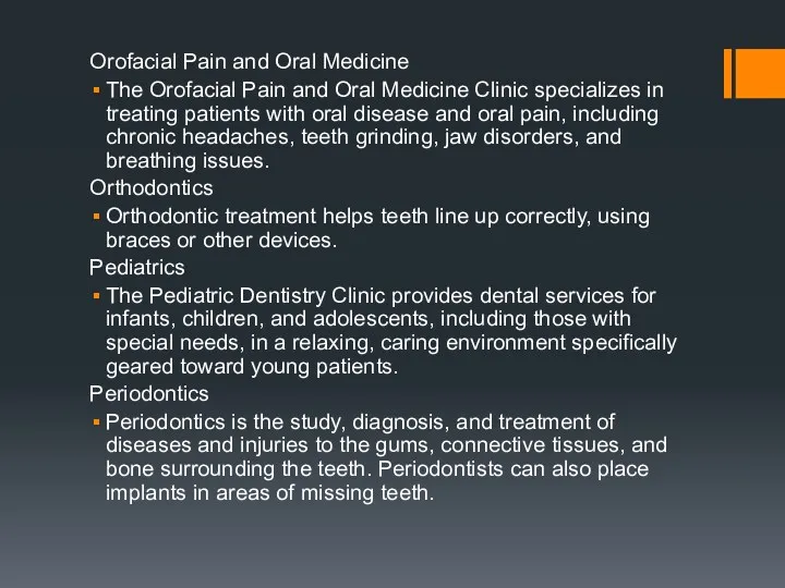 Orofacial Pain and Oral Medicine The Orofacial Pain and Oral