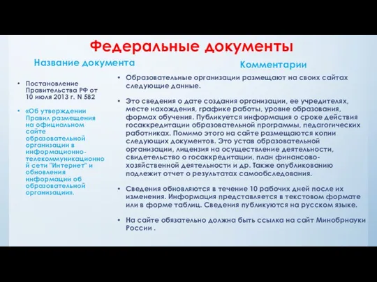 Федеральные документы Название документа Постановление Правительства РФ от 10 июля