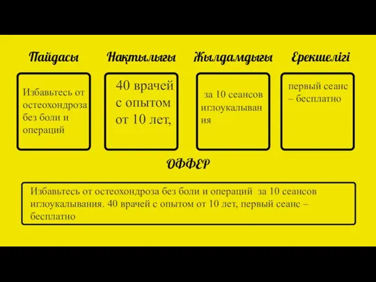 Пайдасы Нақтылығы Жылдамдығы Ерекшелігі ОФФЕР 40 врачей с опытом от