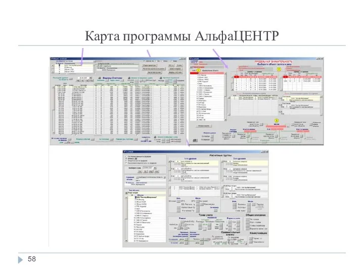Карта программы АльфаЦЕНТР