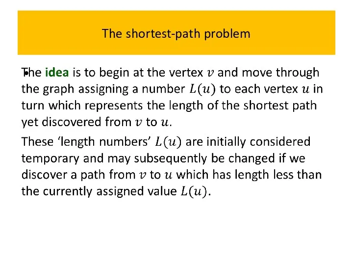 The shortest-path problem
