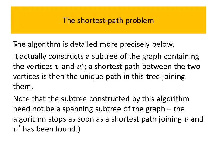 The shortest-path problem