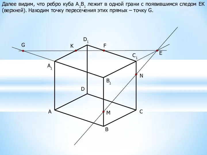 A B C D B1 C1 D1 M N K