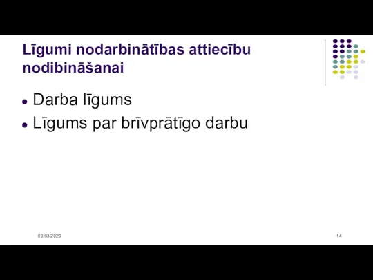 09.03.2020 Darba līgums Līgums par brīvprātīgo darbu Līgumi nodarbinātības attiecību nodibināšanai