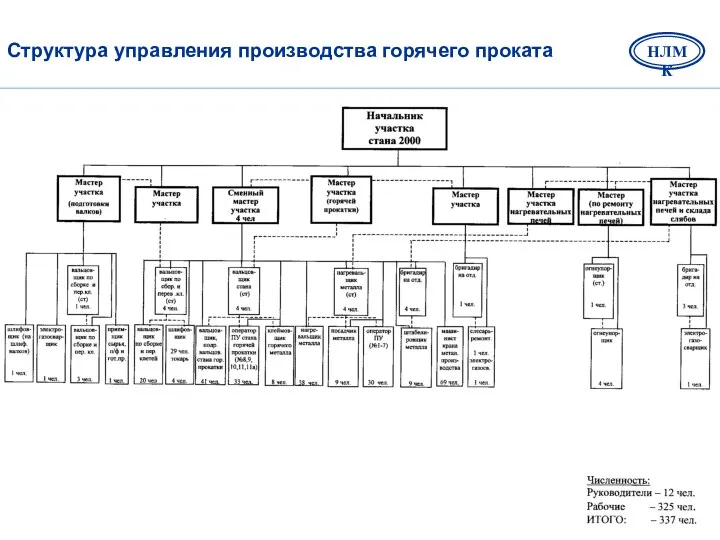 Структура управления производства горячего проката