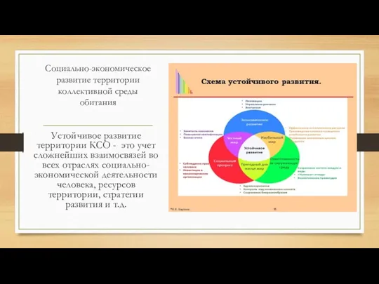 Социально-экономическое развитие территории коллективной среды обитания Устойчивое развитие территории КСО