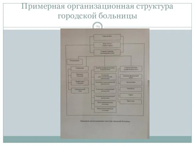 Примерная организационная структура городской больницы