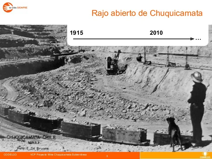 1915 2010 … Rajo abierto de Chuquicamata