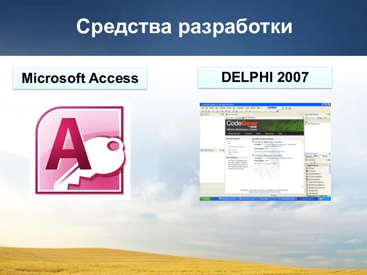 Средства разработки Microsoft Access DELPHI 2007