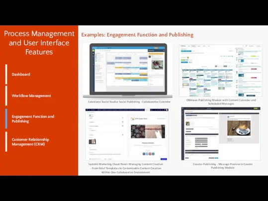 Process Management and User Interface Features Examples: Engagement Function and