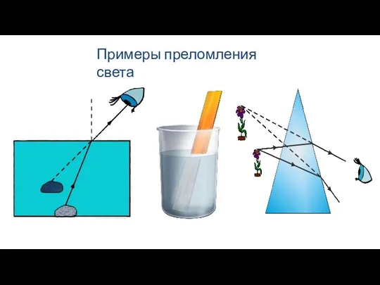 Примеры преломления света