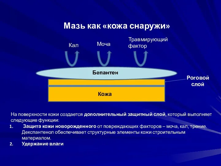 На поверхности кожи создается дополнительный защитный слой, который выполняет следующие