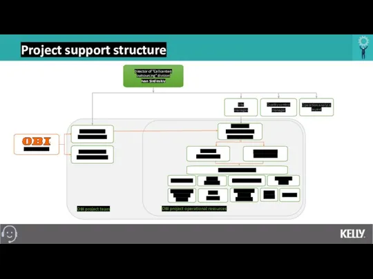 Project support structure Project manager Anna Inshakova OBI project team OBI project operational