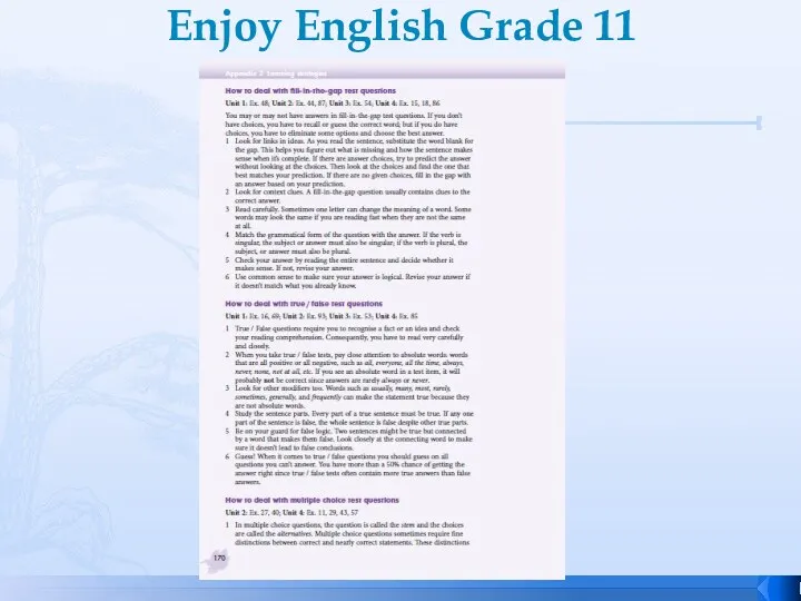 Enjoy English Grade 11