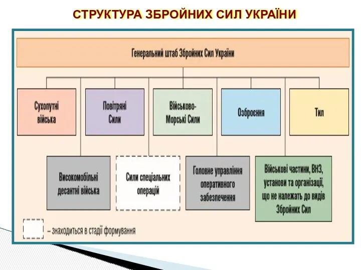 СТРУКТУРА ЗБРОЙНИХ СИЛ УКРАЇНИ