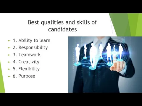 Best qualities and skills of candidates 1. Ability to learn