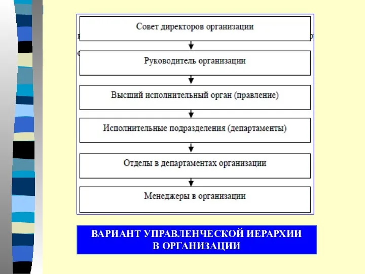 ВАРИАНТ УПРАВЛЕНЧЕСКОЙ ИЕРАРХИИ В ОРГАНИЗАЦИИ