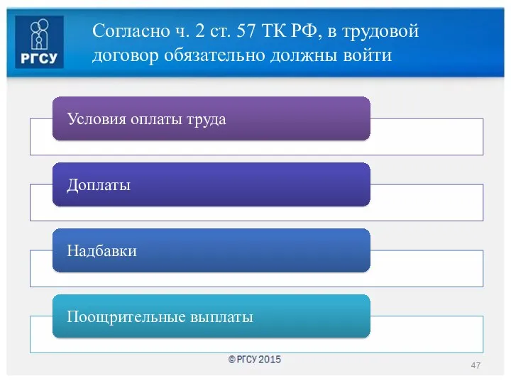 Согласно ч. 2 ст. 57 ТК РФ, в трудовой договор обязательно должны войти