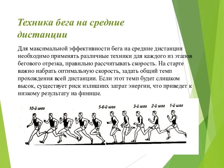 Техника бега на средние дистанции Для максимальной эффективности бега на