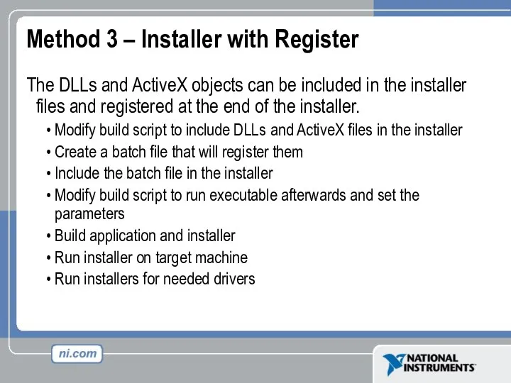 Method 3 – Installer with Register The DLLs and ActiveX