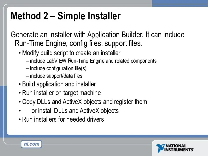 Method 2 – Simple Installer Generate an installer with Application