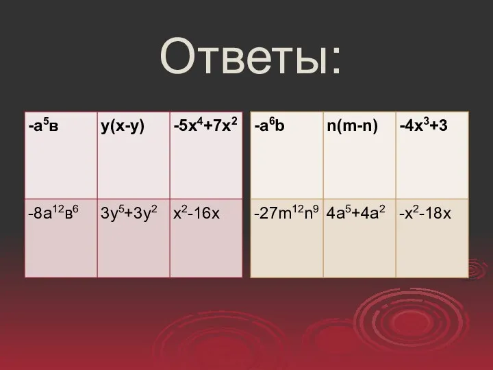 Ответы: