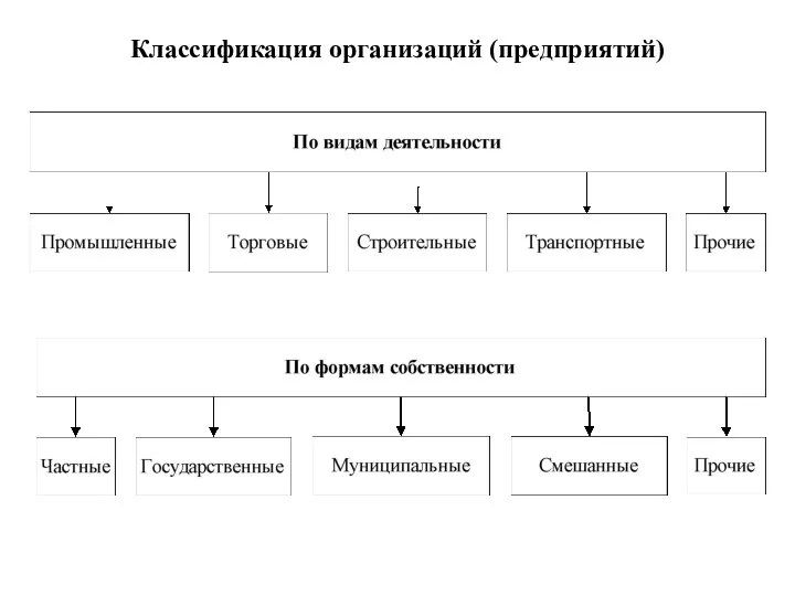 Классификация организаций (предприятий)