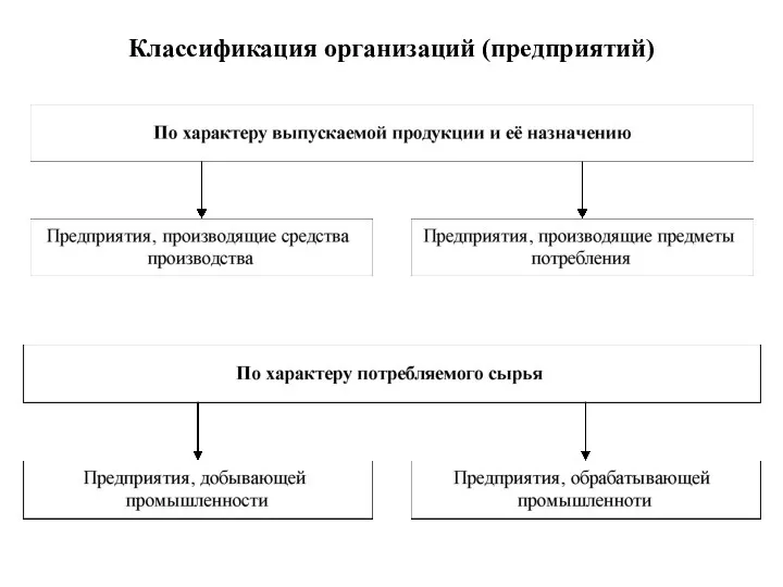 Классификация организаций (предприятий)