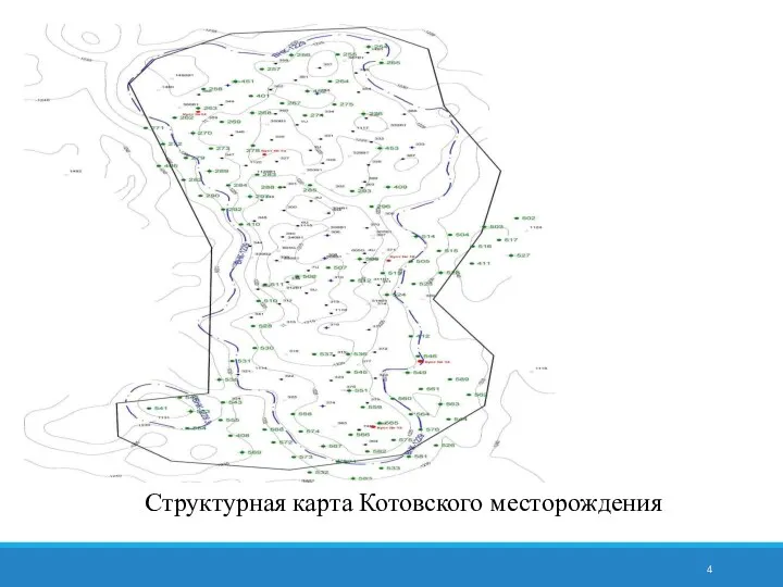 Структурная карта Котовского месторождения