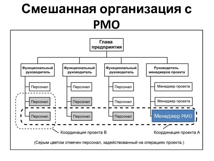 Смешанная организация с PMO Менеджер PMO