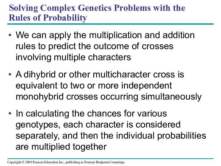 Solving Complex Genetics Problems with the Rules of Probability We