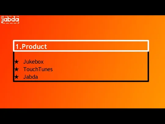 Jukebox TouchTunes Jabda 1.Product