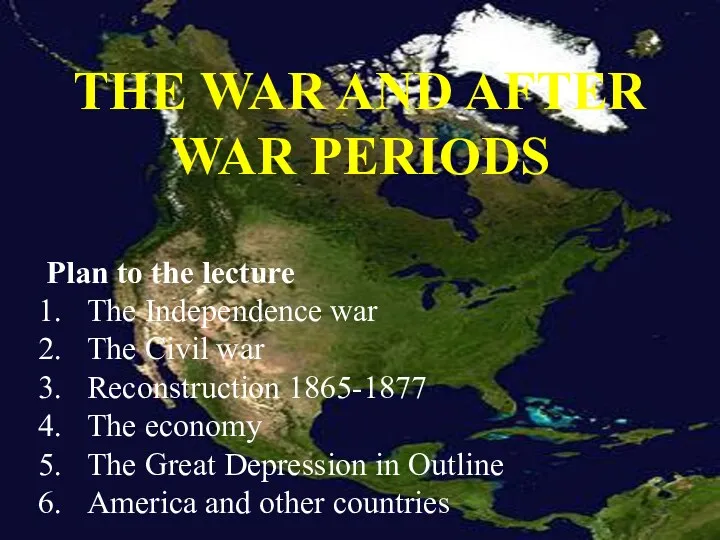 The war and after war periods