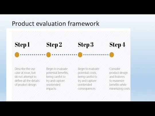 Product evaluation framework