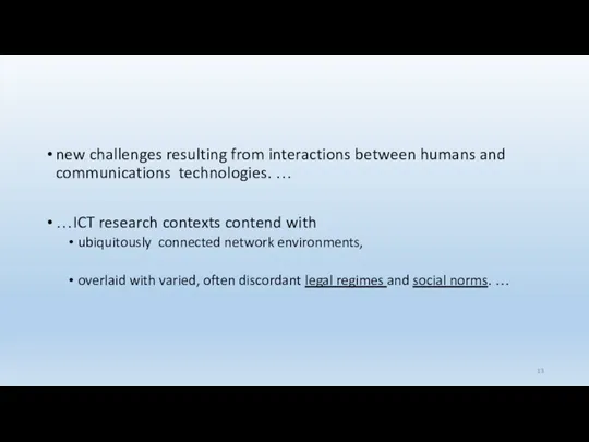 new challenges resulting from interactions between humans and communications technologies.