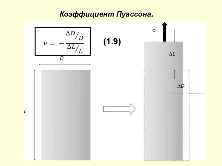 Коэффициент Пуассона. (1.9)