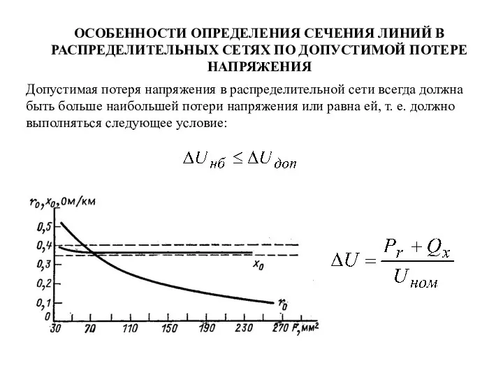 ОСОБЕННОСТИ ОПРЕДЕЛЕНИЯ СЕЧЕНИЯ ЛИНИЙ В РАСПРЕДЕЛИТЕЛЬНЫХ СЕТЯХ ПО ДОПУСТИМОЙ ПОТЕРЕ