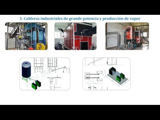 3. Calderas industriales de grande potencia y producción de vapor