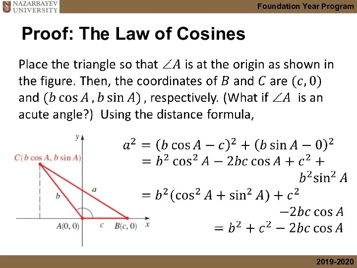 Proof: The Law of Cosines