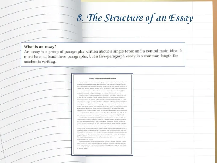 8. The Structure of an Essay
