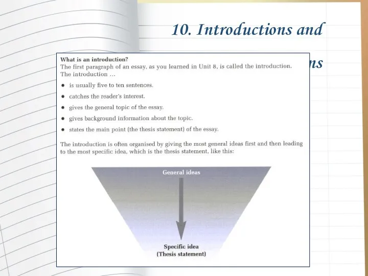 10. Introductions and Conclusions