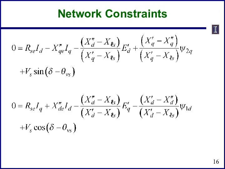 Network Constraints