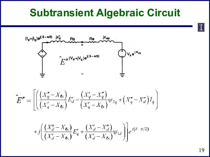 Subtransient Algebraic Circuit