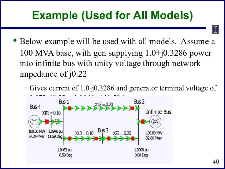 Example (Used for All Models) Below example will be used