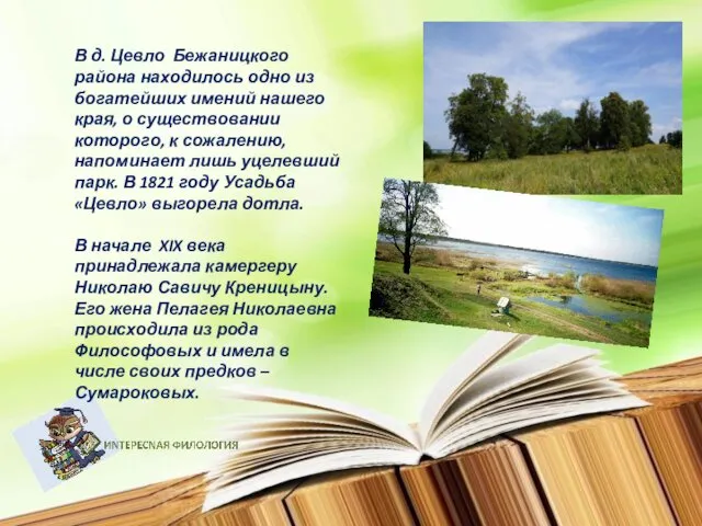 В д. Цевло Бежаницкого района находилось одно из богатейших имений