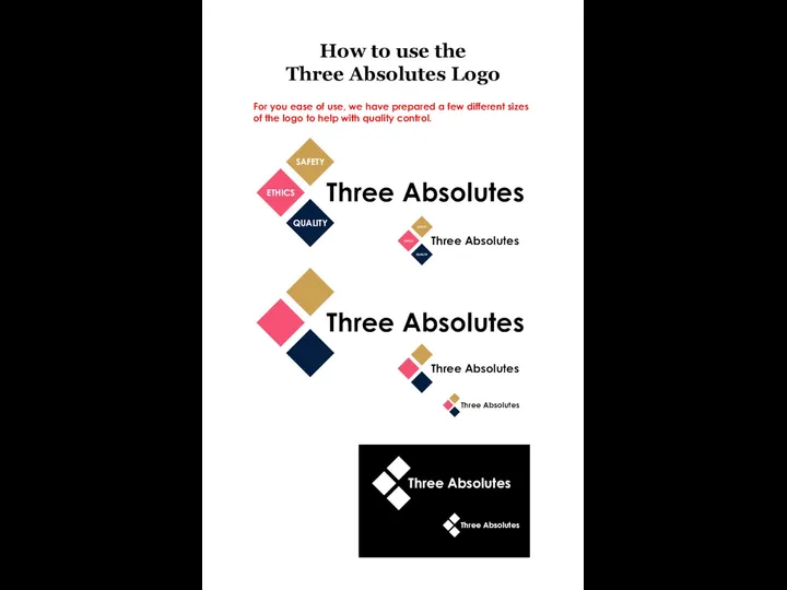 How to use the Three Absolutes Logo For you ease of use, we